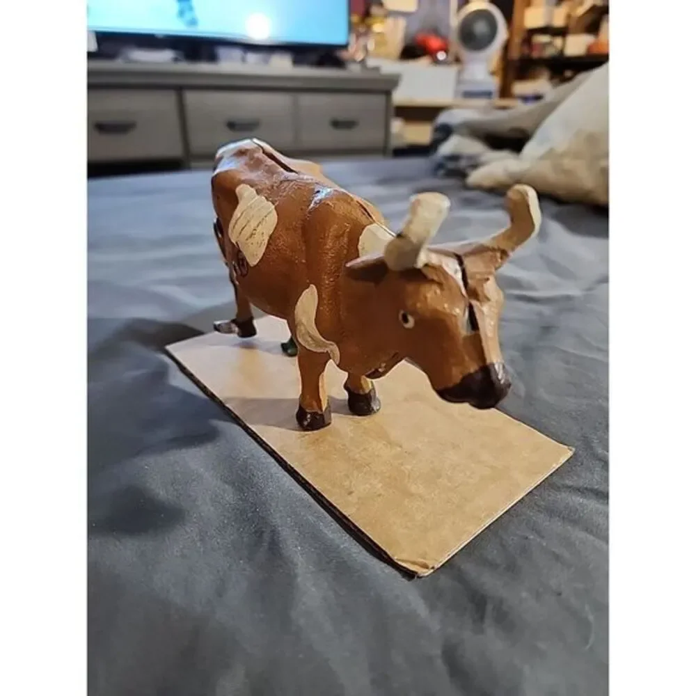 Antique Cast Iron Cow Penny Still Bank‎ Made the A.C. Williams Co.